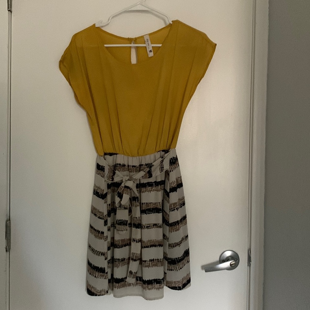 Yellow and Gray Sundress